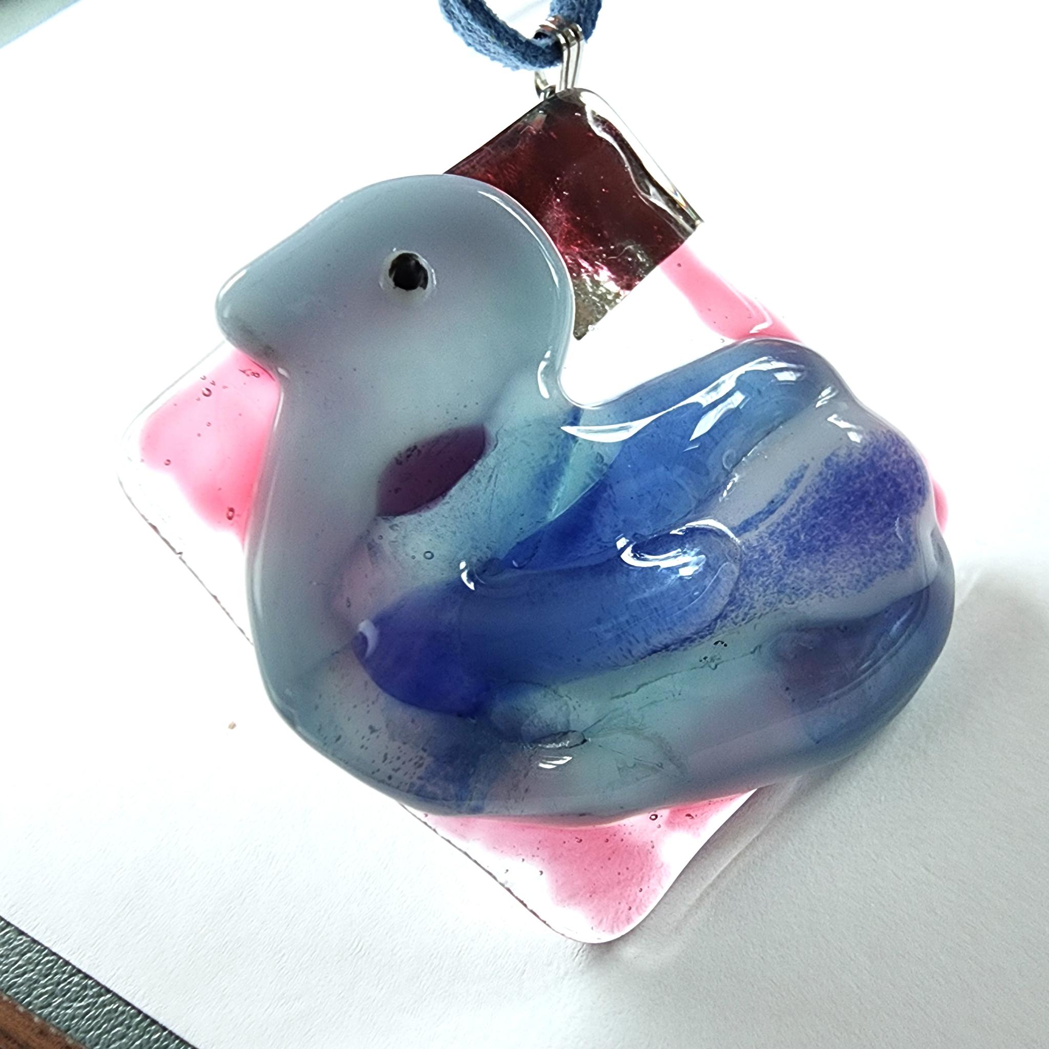 ガラスの鳥のペンダント（1点もの） | 5枚目